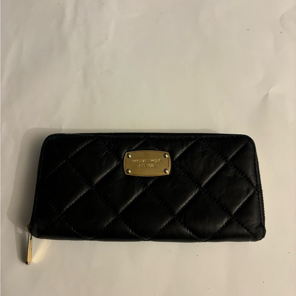Michael Kors Black Quilted Women's Clutch/Wallet